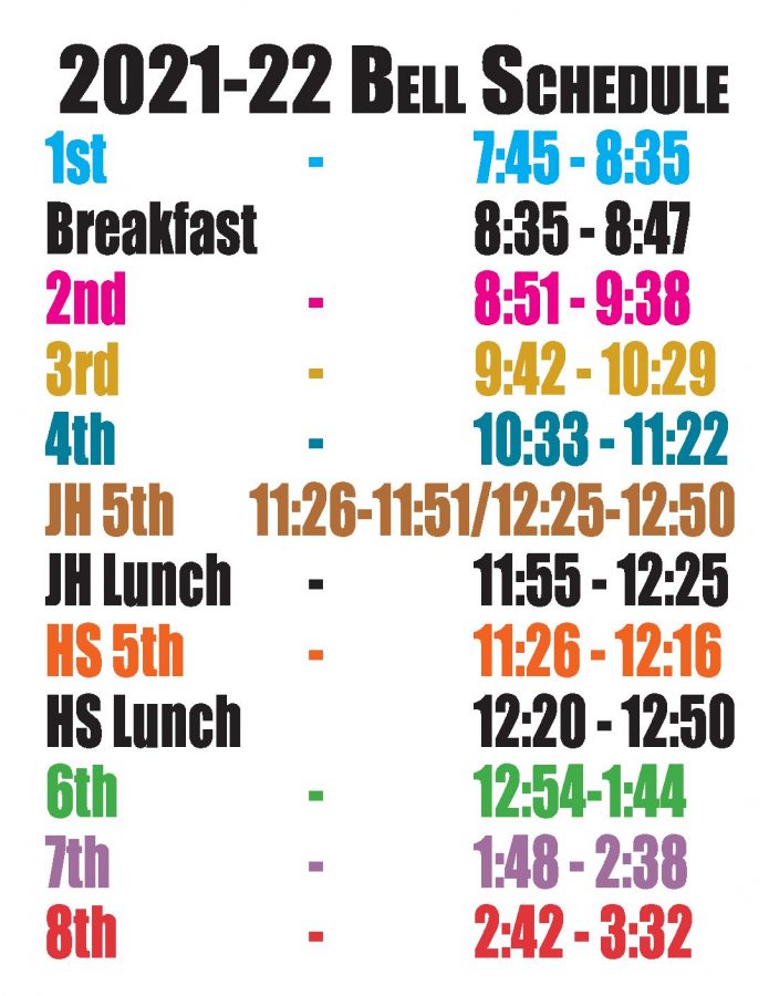 2022-22 Bell Schedule