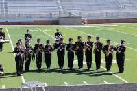 The woodwinds perform one of their visuals during the first part of the show. The band advanced to the area contest at noon on Saturday at Mineral Wells.