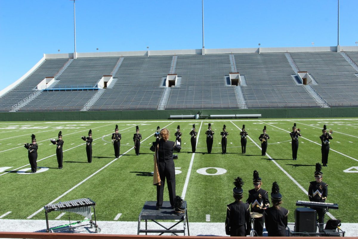 The Prowlin’ Growlin’ Wildcat Band compete during the regional competition on Oct. 14 at Memorial Stadium.