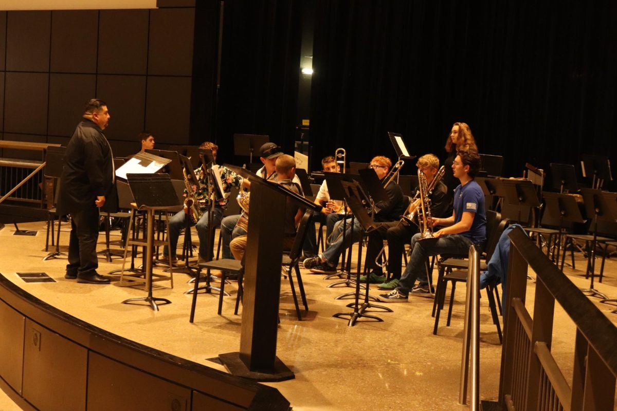 Members of the jazz band perform at the spring concert on May 2.